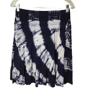 INC International Concepts Navy Tie Dye Skirt Size S